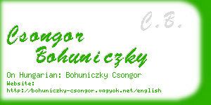 csongor bohuniczky business card